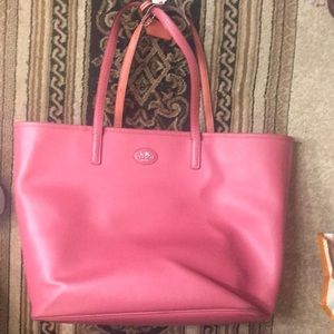 Coach leather tote bag